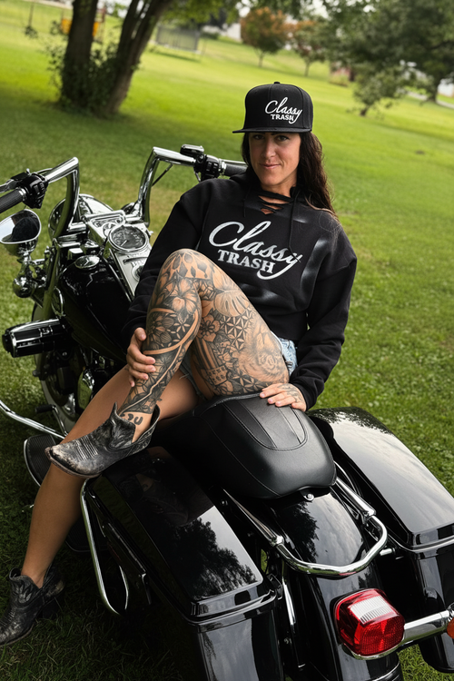Classy Trash Hoodie Front Editorial